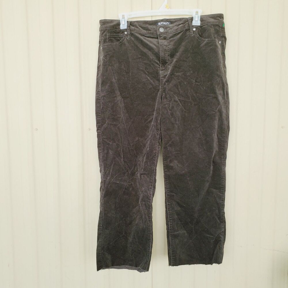 Buffalo David Bitton Brown Corduroy Cut Off Pants Size 14/34